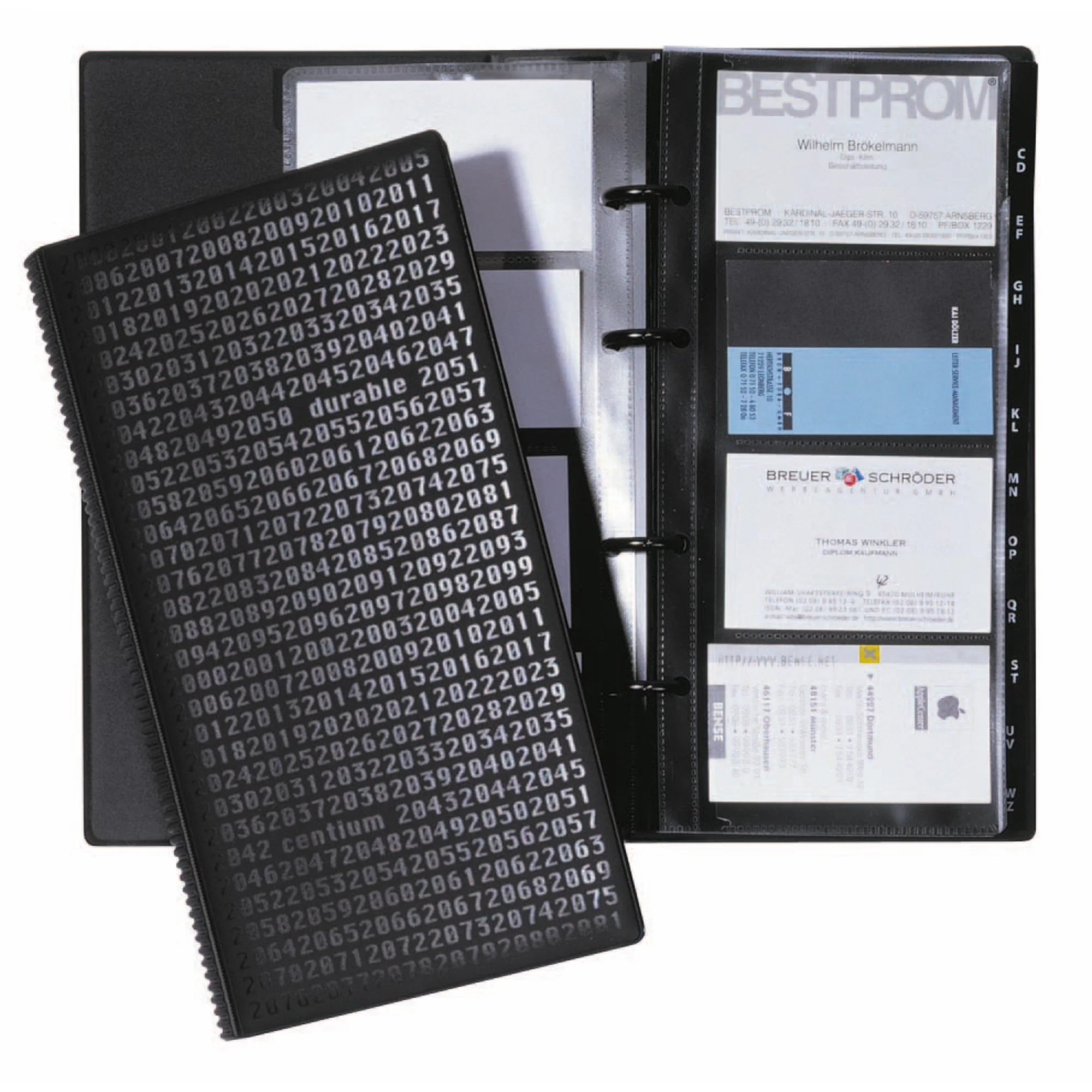 DURABLE Visitenkarten-Ringbuch VISIFIX centium, schwarz (EAN: 4005546223223)