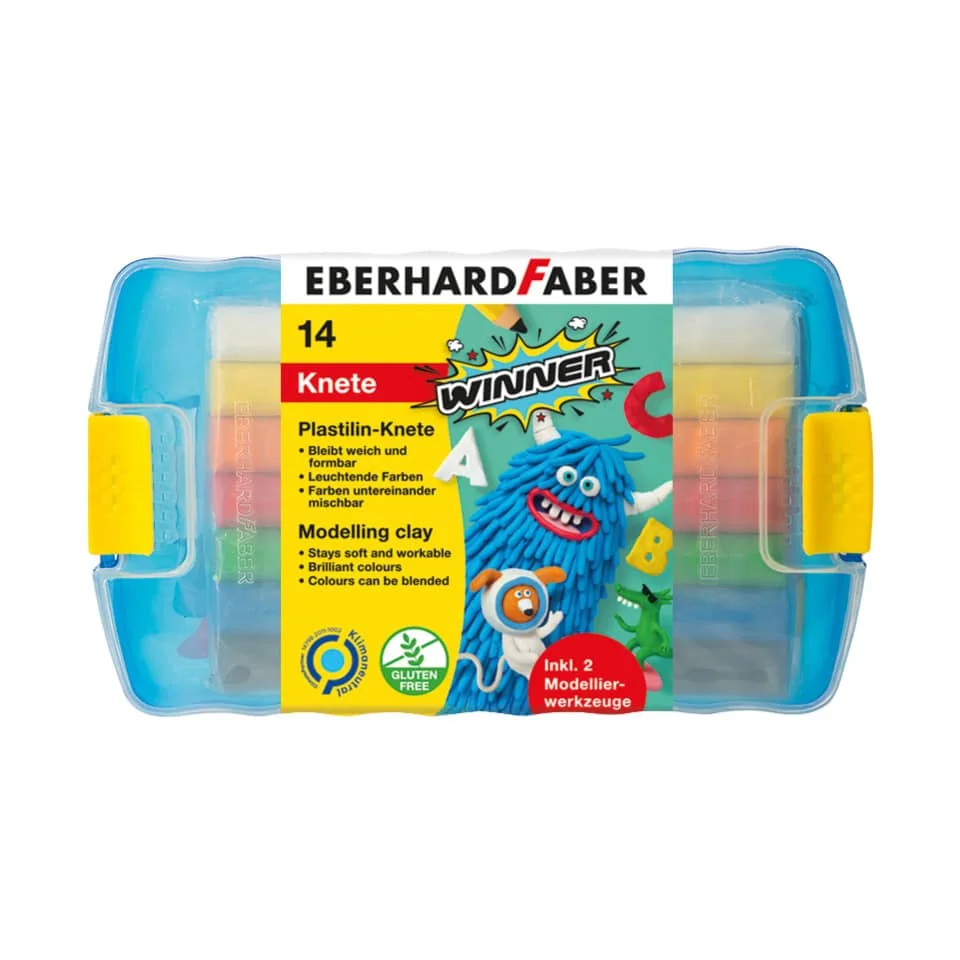 EBERHARD FABER Plastilin-Knete WINNER, 14er Kunststoffbox (EAN: 4087205720106)