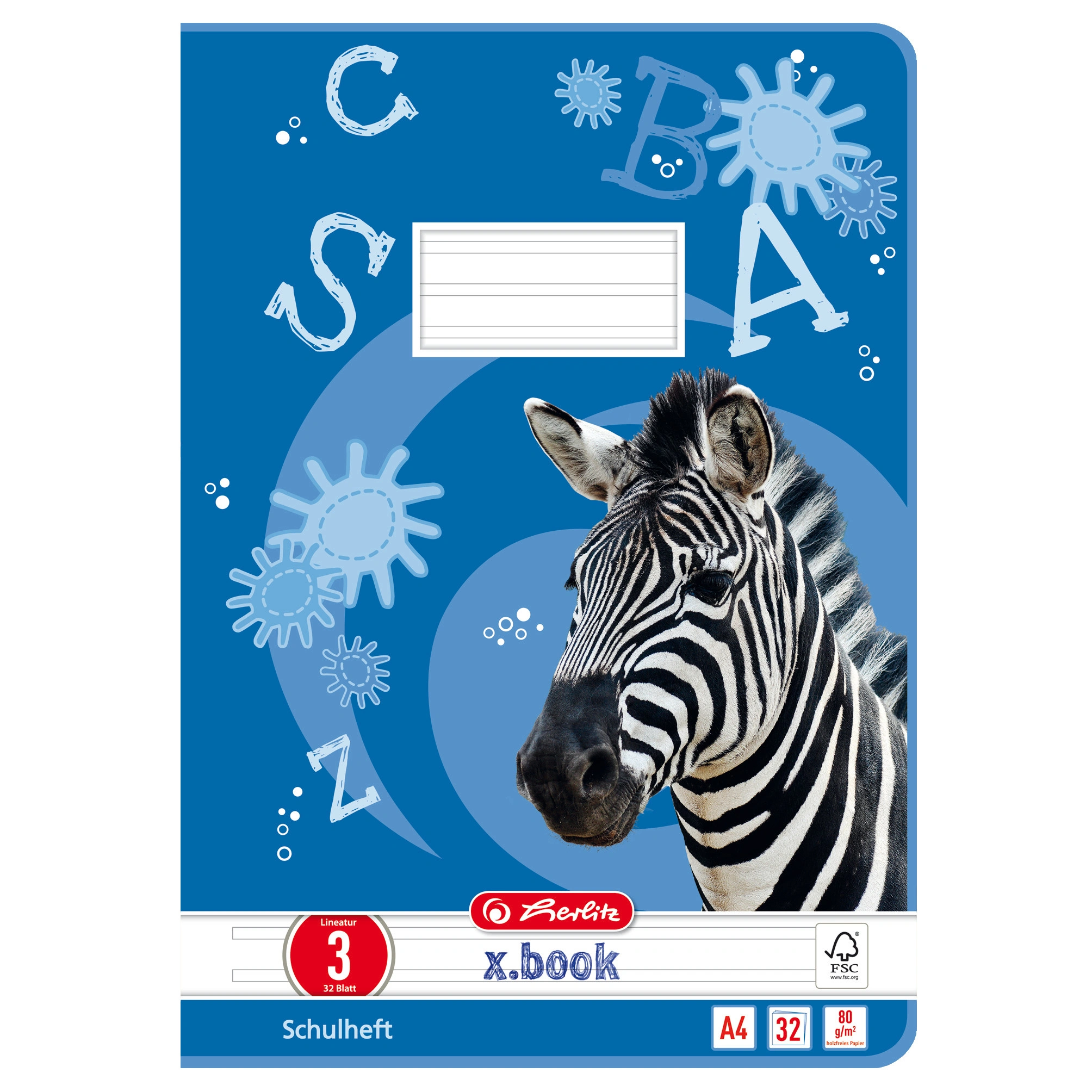 herlitz Schulheft x.book, DIN A4, Lineatur 3 / liniert (EAN: 4008110283715)