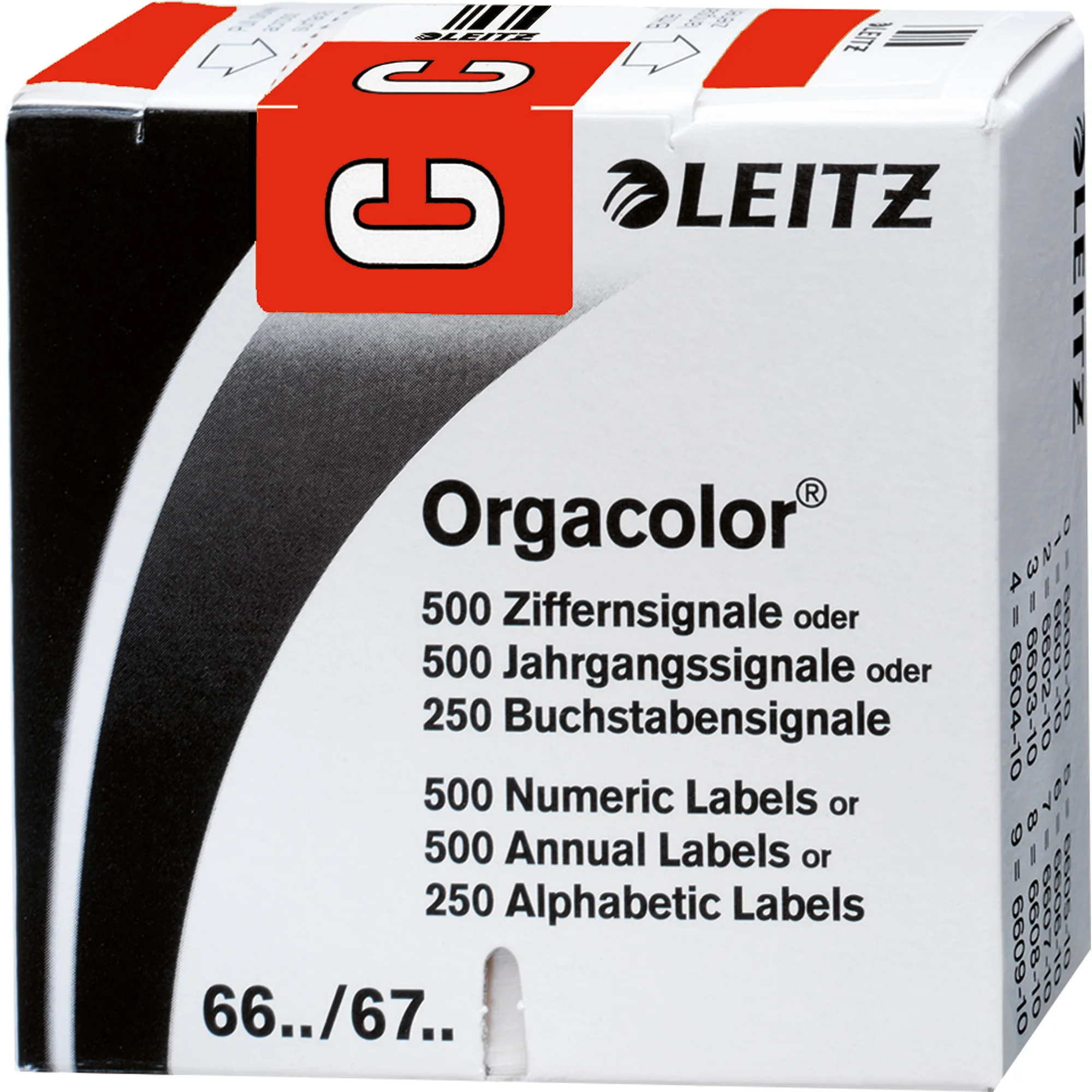 LEITZ Buchstabensignal Orgacolor "C", auf Rolle, rot (EAN: 4002432314003)