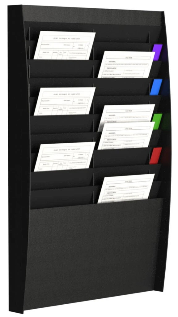 PAPERFLOW Wand-Sortiertafel, 20 Fächer, A4 hoch, schwarz (EAN: 3660141170214)