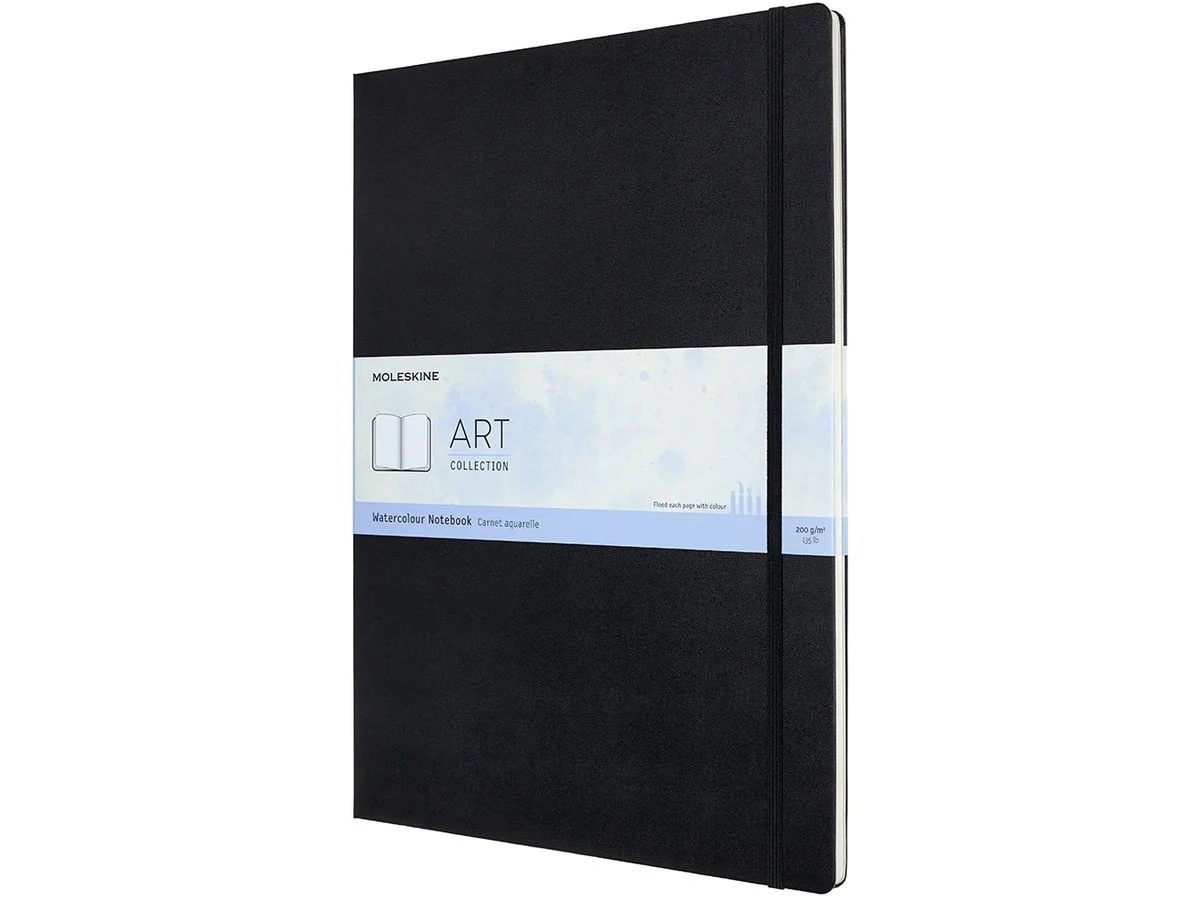 MOLESKINE Aquarellnotizbuch, A3, 200g/qm, Hardcover, schwarz (EAN: 8058647626765)