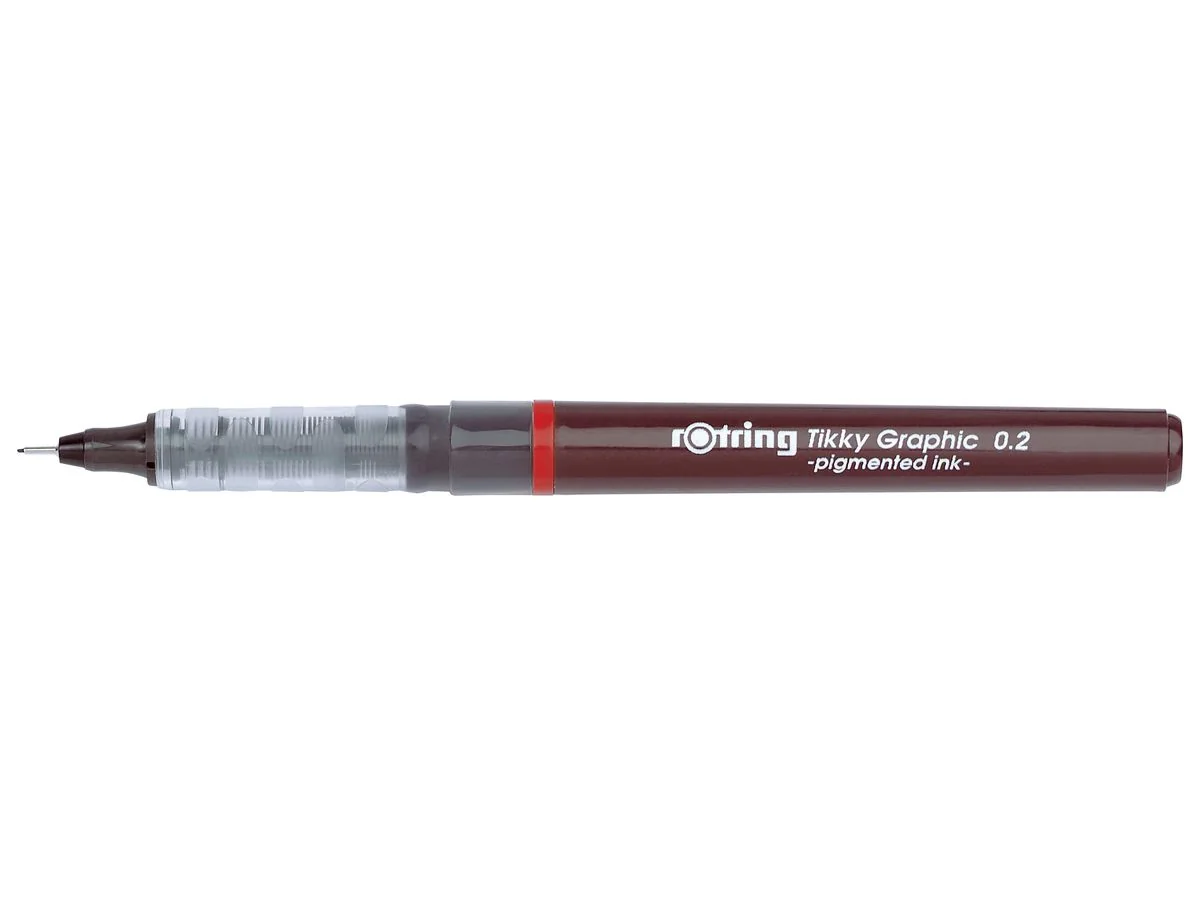 rotring Tikky Graphic Faserschreiber, Strichstärke 0,2 mm, schwarz (EAN: 3501170814741)