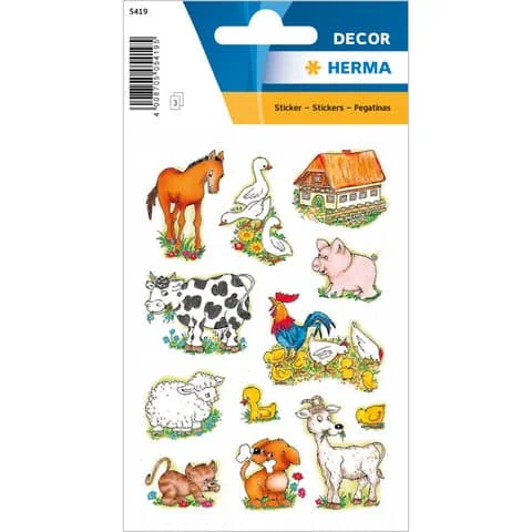 HERMA Sticker DECOR "Bauernhoftiere" (EAN: 4008705054195)