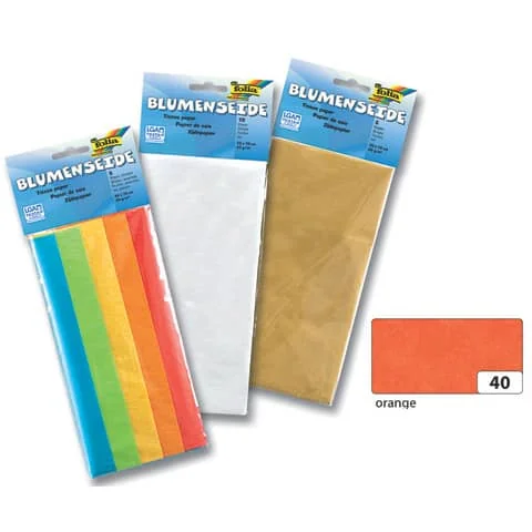 folia Seidenpapier, (B)500 x (H)700 mm, 20 g/qm, orange (EAN: 4001868900408)