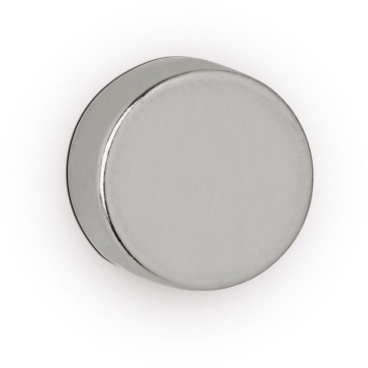 MAUL Neodym-Scheibenmagnet, 10 mm, Haftkraft: 2,6 kg, silber (EAN: 4002390083799)