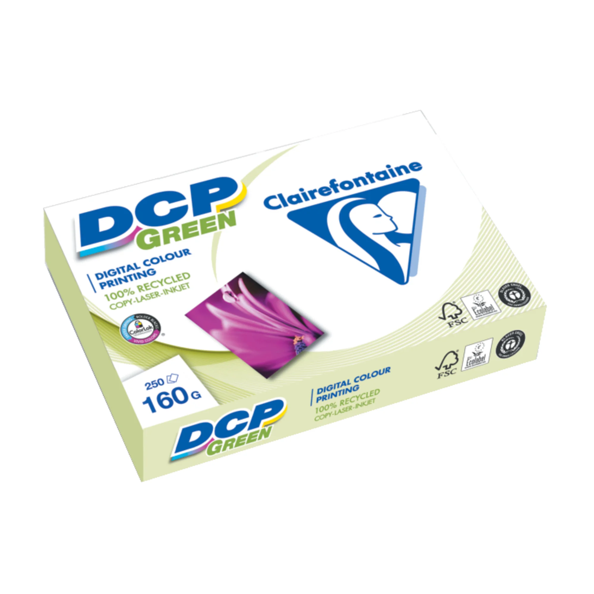 Clairefontaine Multifunktionspapier DCP GREEN, A4, 160 g/qm (EAN: 3288580500326)
