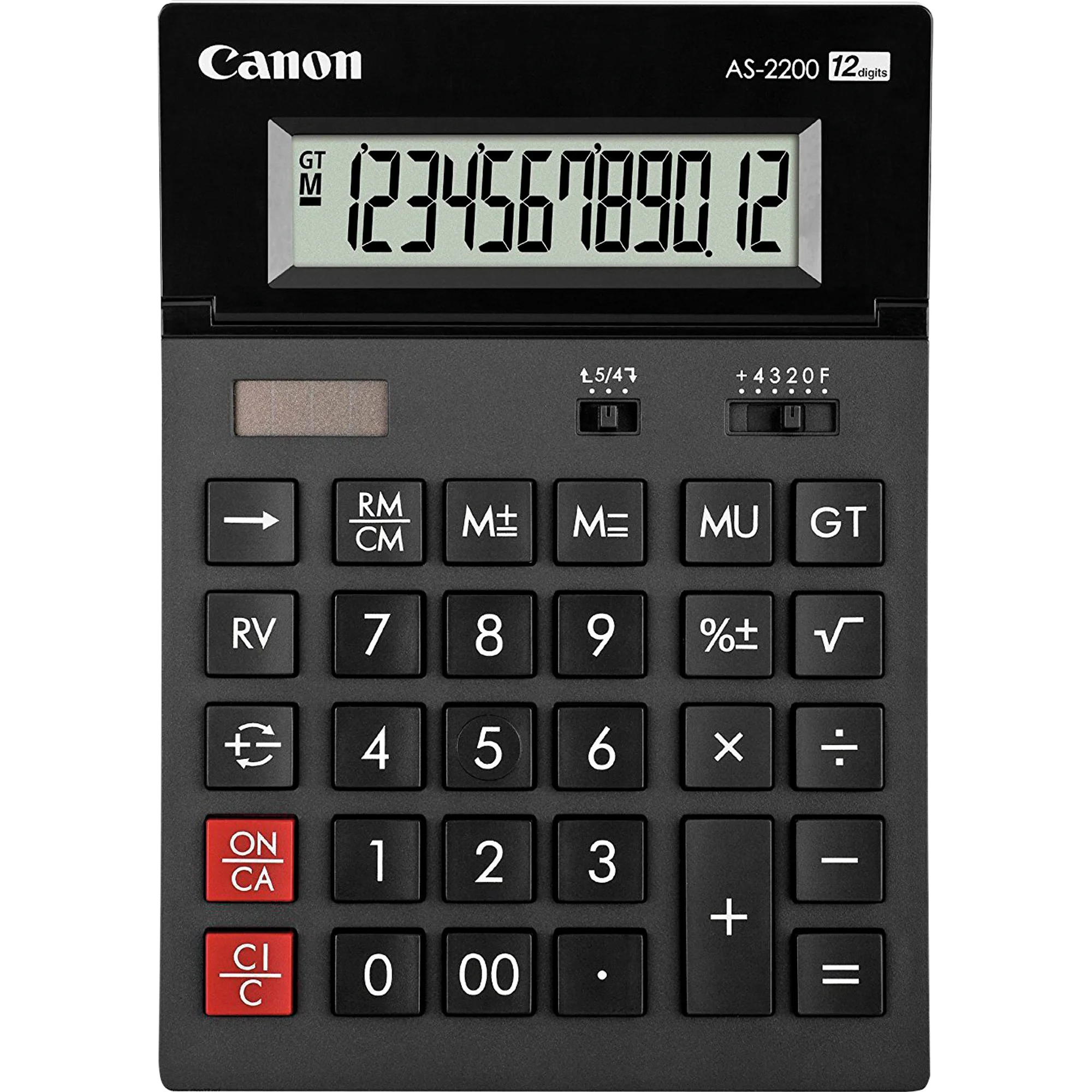 Canon Tischrechner AS-2200, Solar-/ Batteriebetrieb (EAN: 4960999673646)