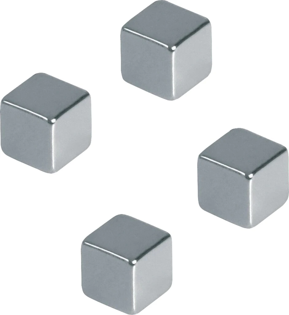 FRANKEN Neodym-Magnetwürfel, Maße: 10 x 10 x 10 mm, chrom (EAN: 4016946216623)