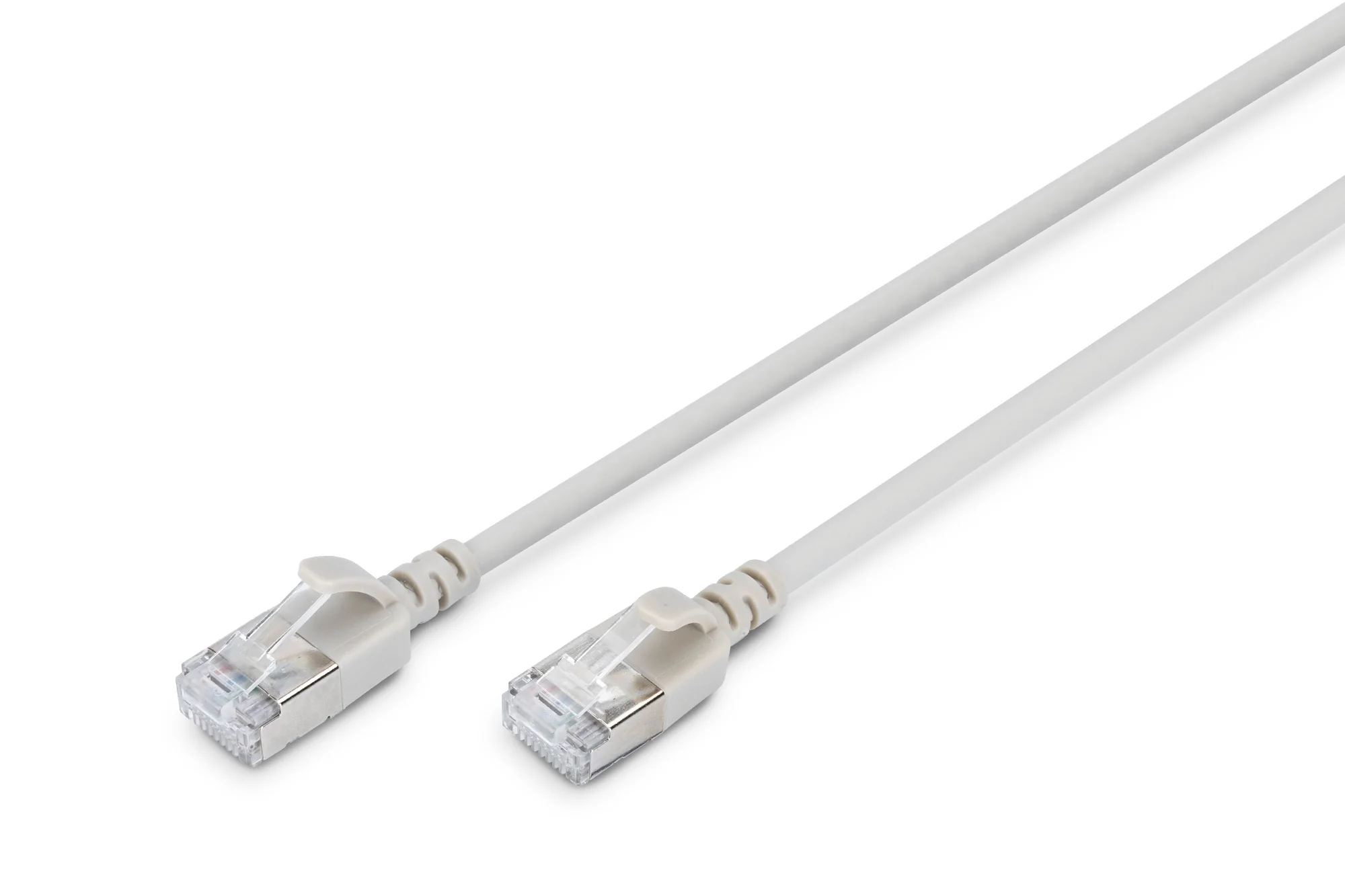 DIGITUS Slim Patchkabel, Kat. 6A, F/FTP, grau, 0,5 m (EAN: 4016032497813)
