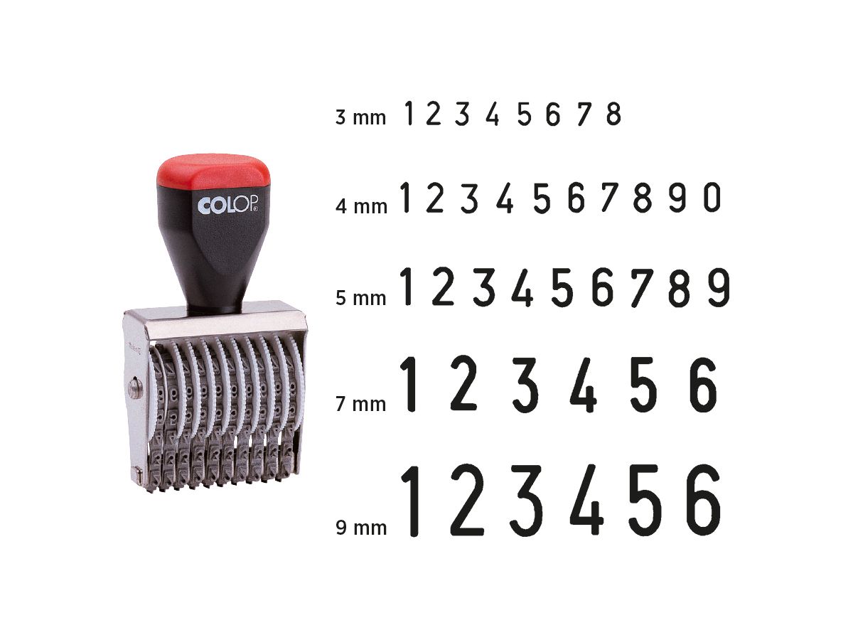 COLOP Ziffernstempel 03008, 8-stellig (EAN: 9004362308003)