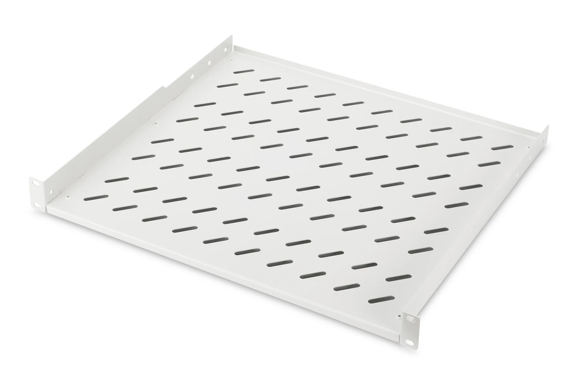 DIGITUS 19" Fachboden, 1 HE, Festeinbau, Tiefe: 400 mm, lichtgrau (RAL7035) (EAN: 4016032276050)