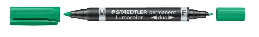 STAEDTLER Lumocolor Permanent-Marker duo, grün (EAN: 4007817348024)