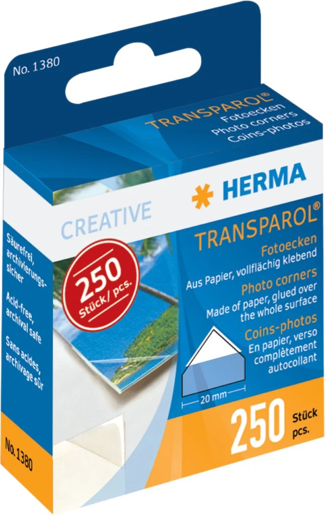 HERMA Transparol Foto-Ecken, Inhalt: 250 Stück (EAN: 4008705013802)