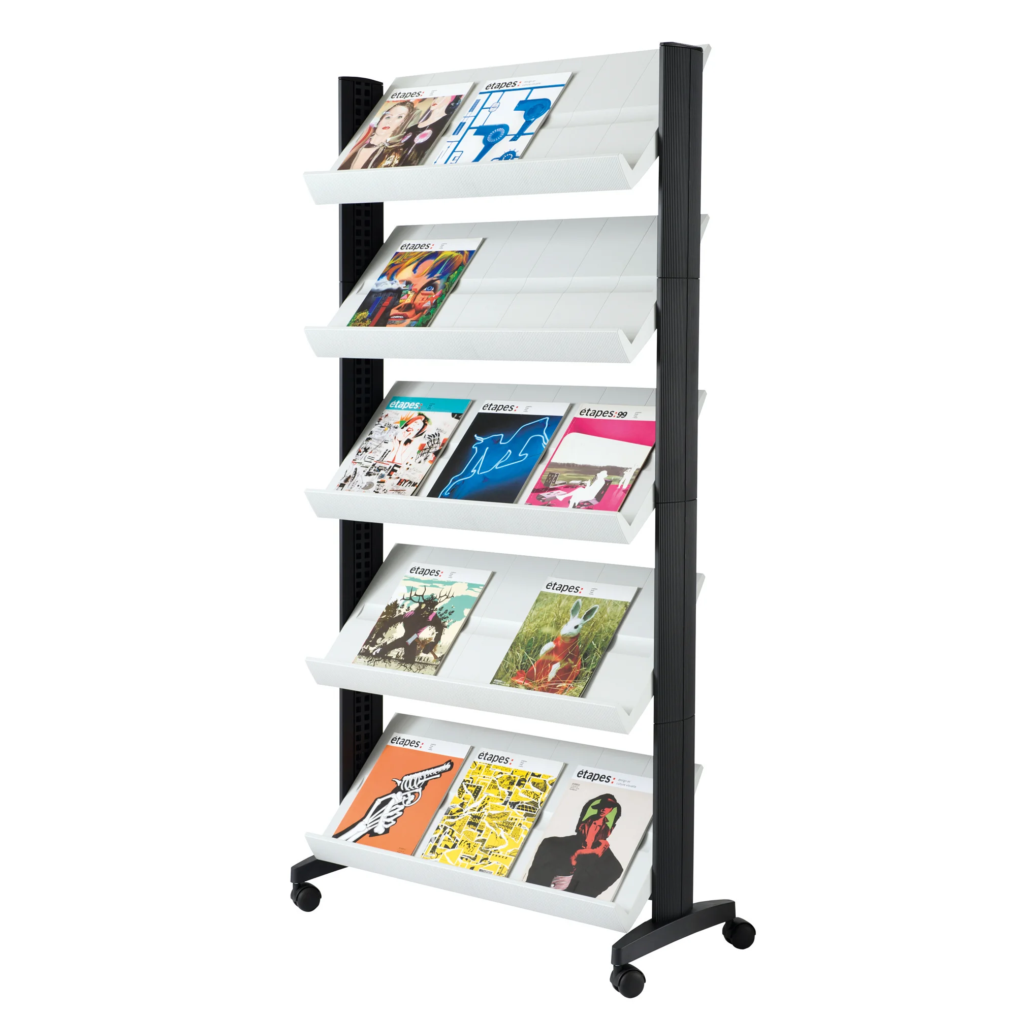 PAPERFLOW Prospektregal Uno easyDisplays, 5 Ablagen, grau (EAN: 3660141880649)