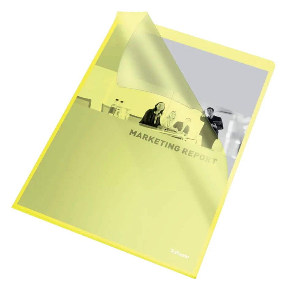 Esselte Sichthüllen Standard, DIN A4, PP, gelb, 0,12 mm (EAN: 4001536548420)