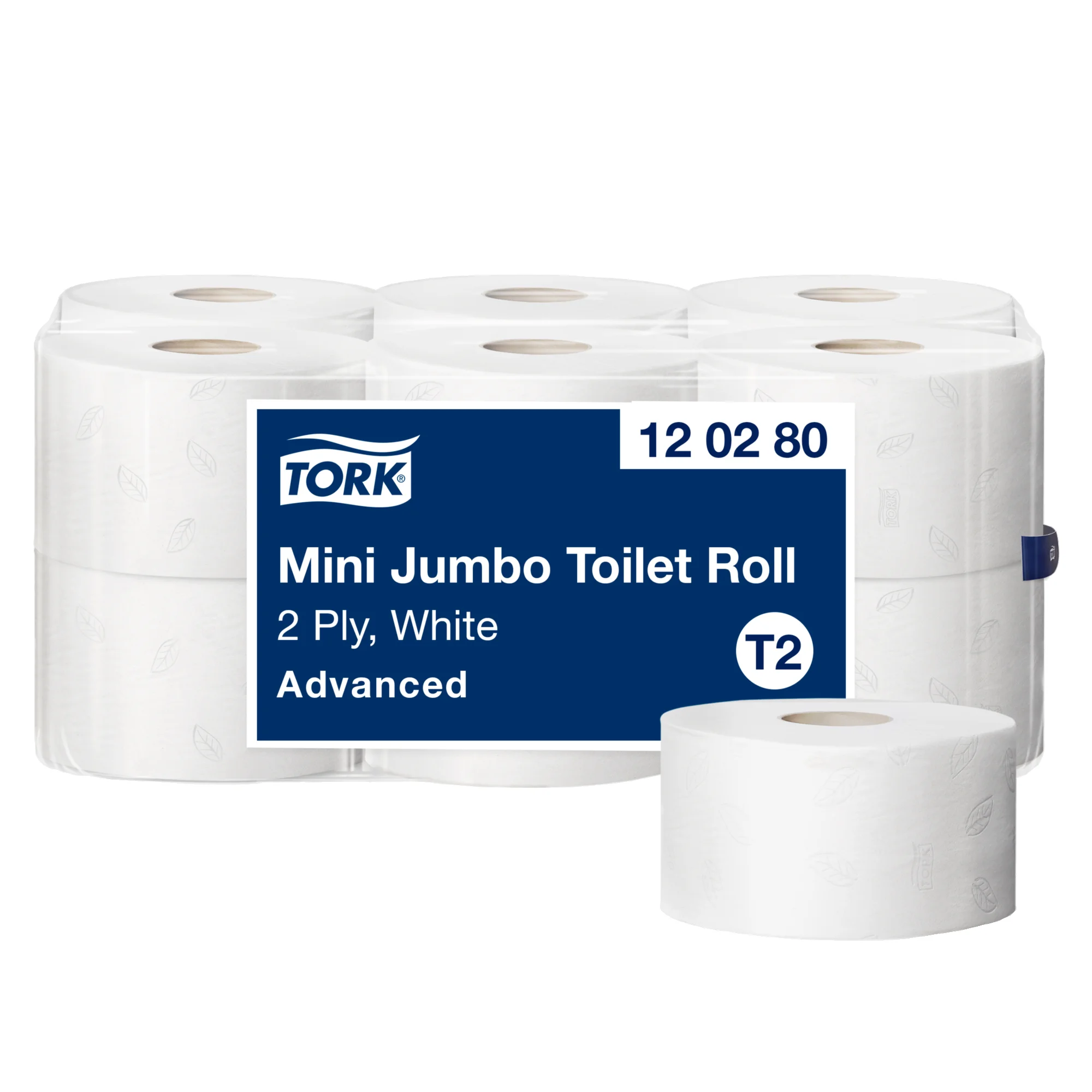 TORK Minirollen-Toilettenpapier Jumbo, 2-lagig, weiß, 170 m (EAN: 7322540471908)
