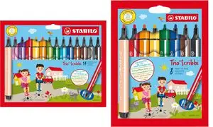 STABILO Fasermaler Trio Scribbi, 14er Kartonetui (EAN: 4006381492539)
