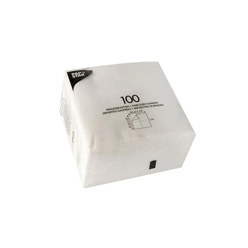 PAPSTAR Lunch-Servietten, 330 x 330 mm, 1-lagig, weiß (EAN: 4002911847756)