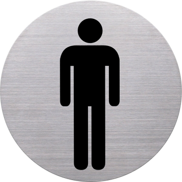helit Piktogramm "the badge" WC-Herren, rund, silber (EAN: 4012086033779)