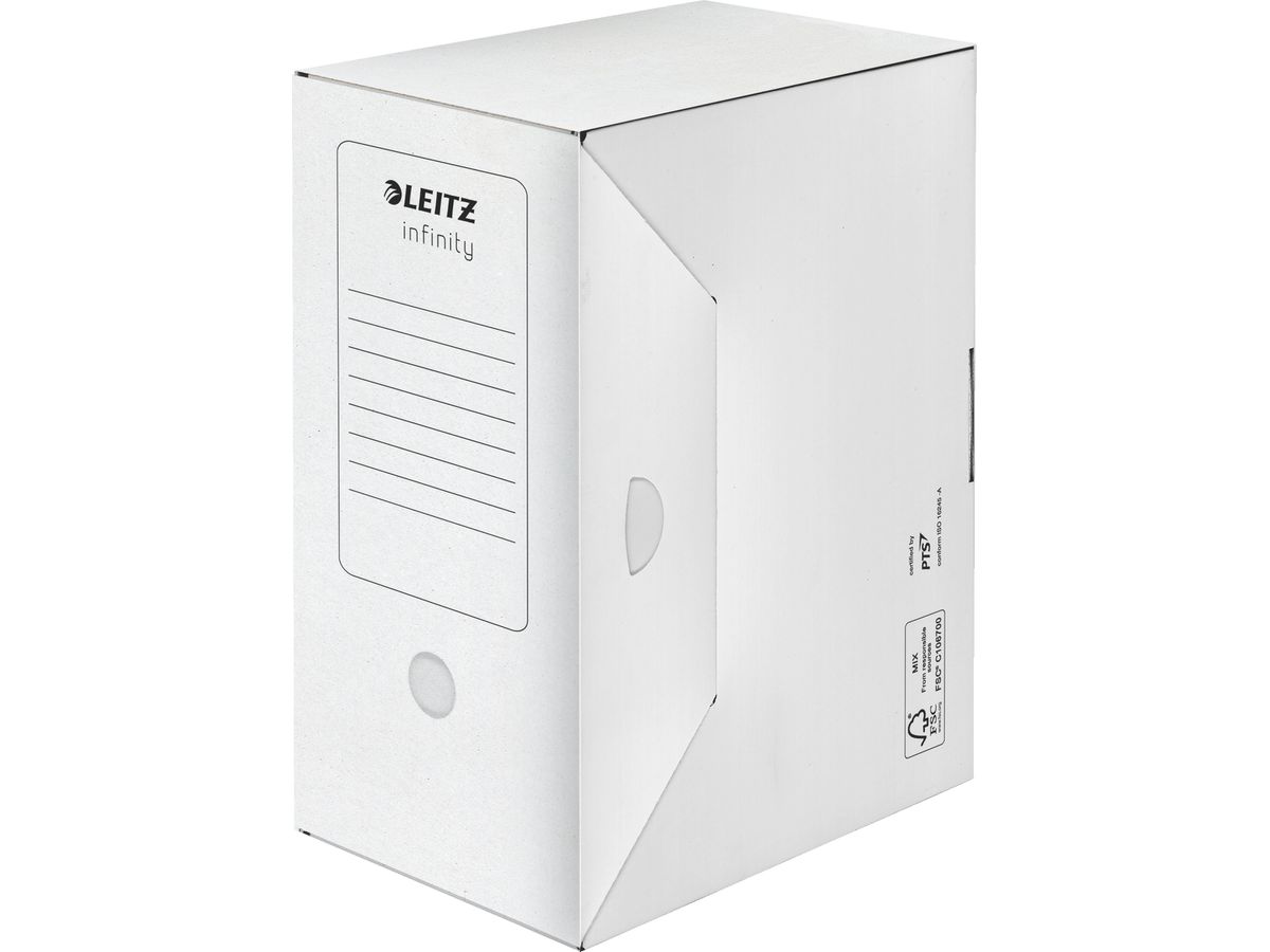 LEITZ Archiv-Schachtel Infinity, weiß, säurefrei, (B)150 mm (EAN: 4002432399017)