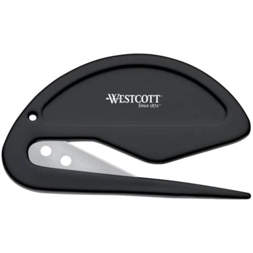 WESTCOTT Brieföffner 2-in-1, Kunststoffgriff, schwarz (EAN: 4027521512726)