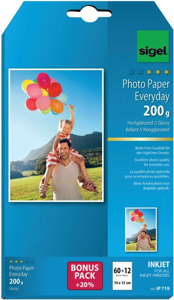 sigel InkJet-Everyday-Foto-Papier, 10 x 15 cm, weiß (EAN: 4004360998812)