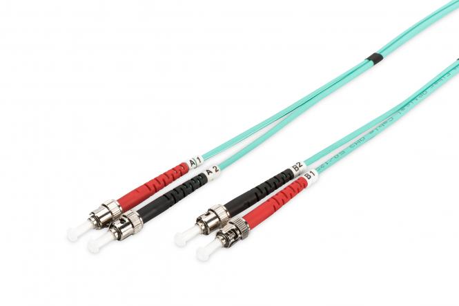 DIGITUS LWL Patchkabel, 2 x ST - 2 x ST, OM3, 1,0 m (EAN: 4016032248279)