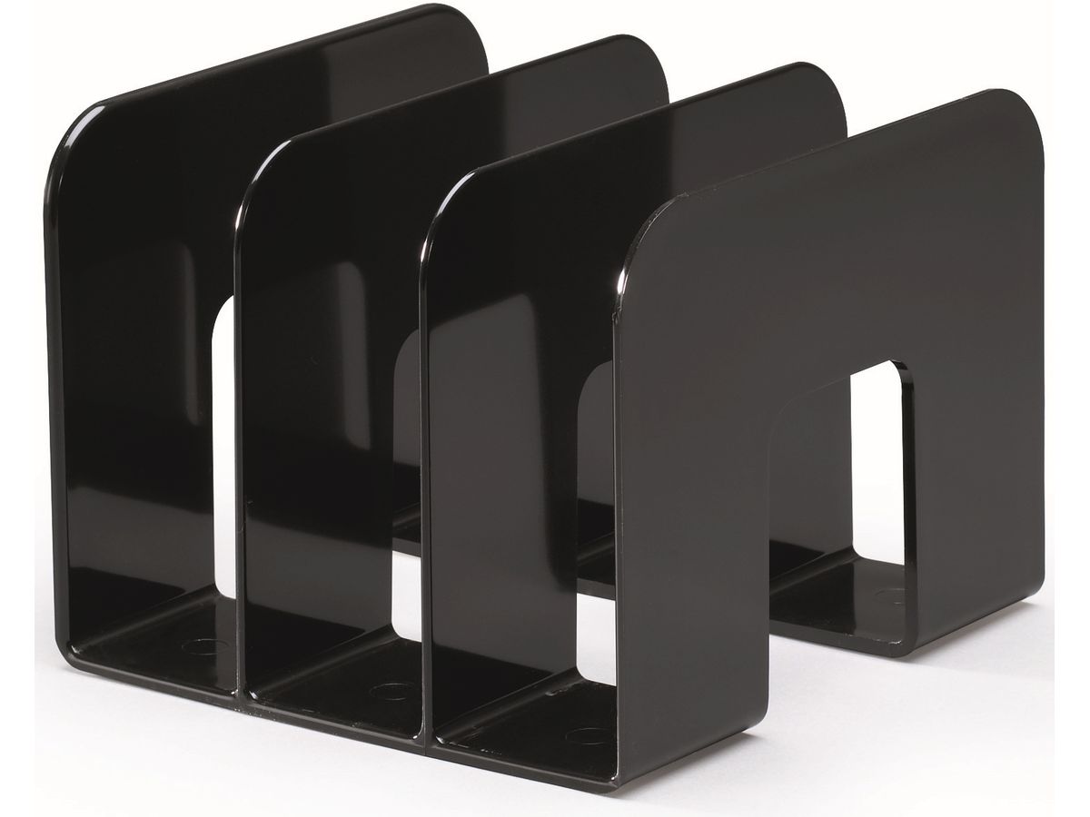 DURABLE Buchstütze TREND, Kunststoff, 3 Fächer, schwarz (EAN: 7318081395063)
