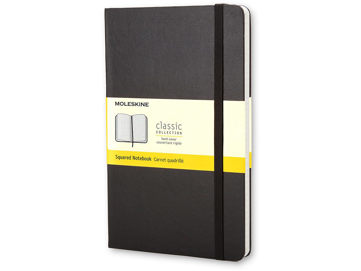 MOLESKINE Notizbuch, L/A5, kariert, Hardcover, schwarz (EAN: 9788883701139)