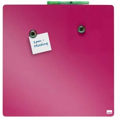 nobo Weißwandtafel, quadratisch, (B)360 x (H)360 mm, pink (EAN: 5028252344906)
