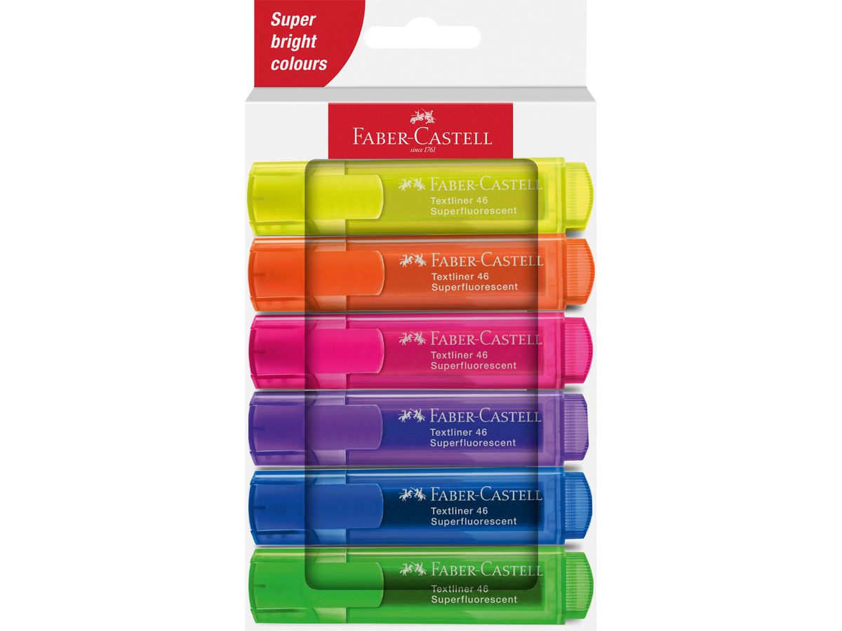 FABER-CASTELL Textmarker TEXTLINER 1546, 6er Kartonetui (EAN: 4005402546466)
