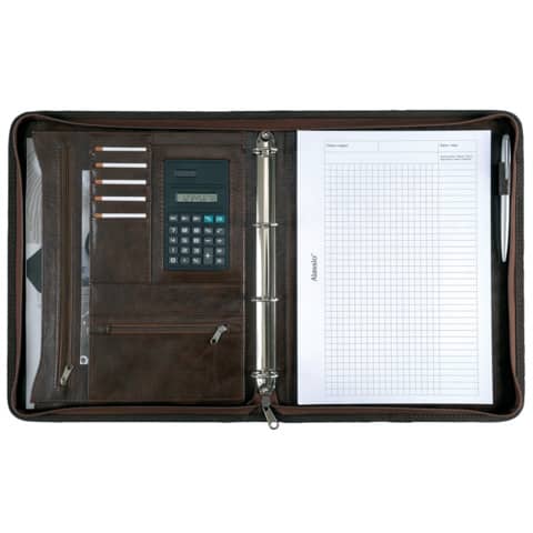 Alassio Ringbuchmappe "MASSA", A4, Lederimitat, braun (EAN: 4021068300648)