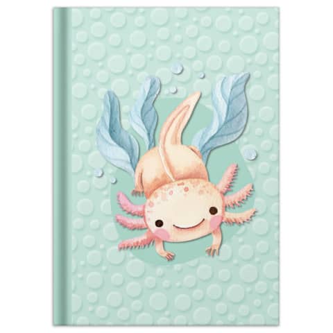 RNK Verlag Notizbuch "Axolotl", DIN A5, 96 Blatt, kariert (EAN: 4002871468138)