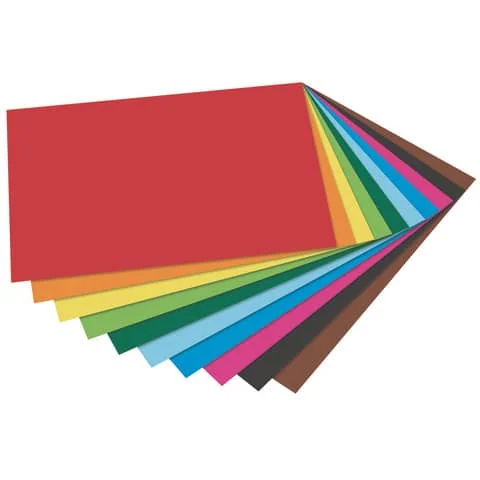 folia Tonpapier, DIN A4, 130 g/qm, farbig sortiert (EAN: 4001868006056)
