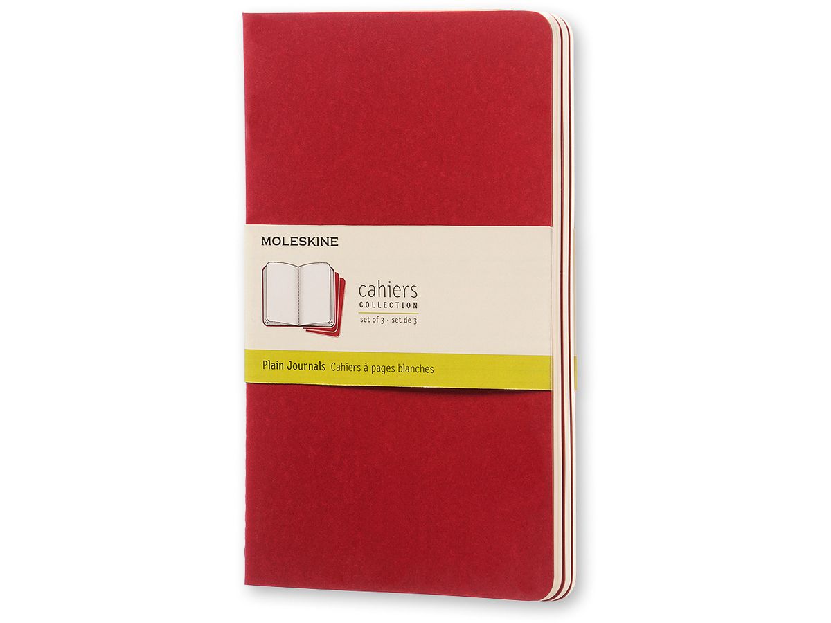 MOLESKINE Notizheft Cahier, L/A5, blanko, Karton, rot (EAN: 9788862931038)