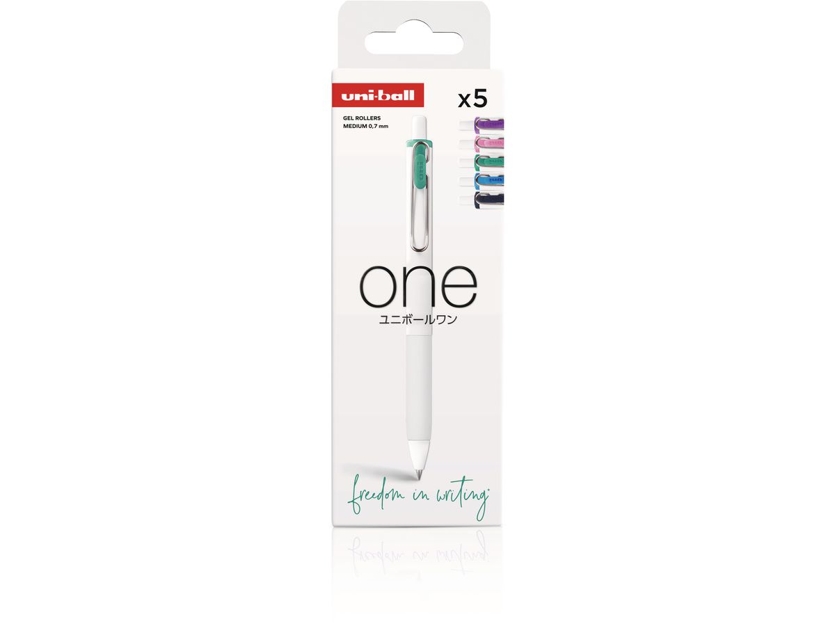 uni-ball Gel-Tintenroller one UMNS/07, 5er Set "Electric" (EAN: 3296280047614)