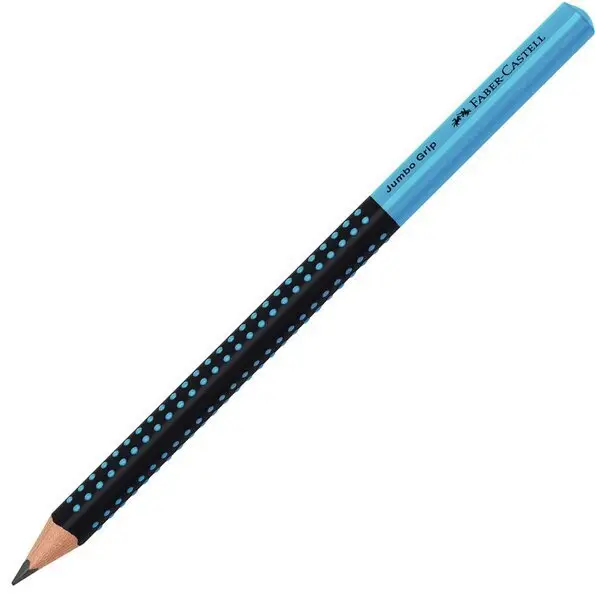 FABER-CASTELL Bleistift Jumbo GRIP TWO TONE, blau (EAN: 4005405119100)