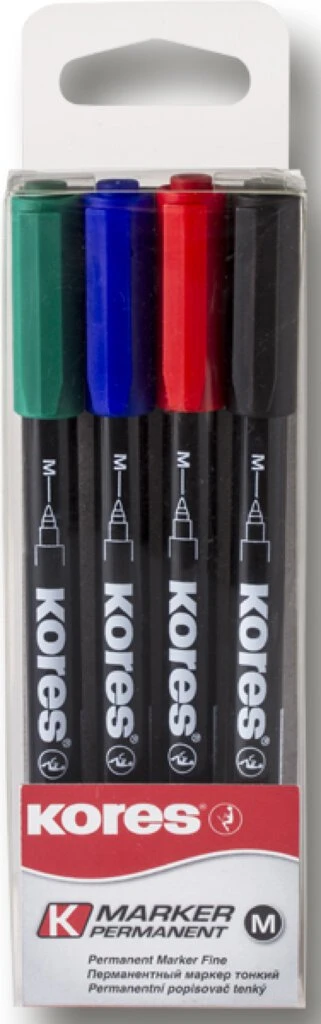Kores Permanent-Marker "K MARKER FINE", M, sortiert (EAN: 9023800221407)