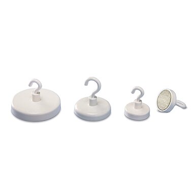 magnetoplan Hakenmagnet, weiß, Durchmesser: 47 mm (EAN: 4013695024516)