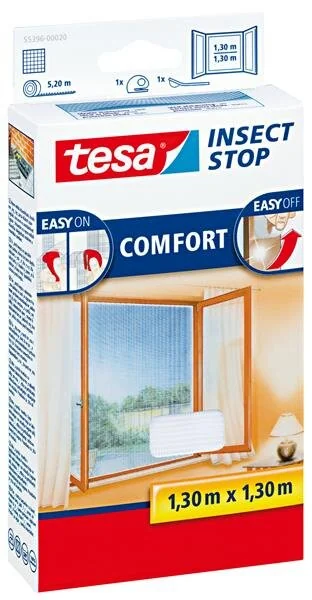 tesa Fliegengitter INSECT STOP für Fenster, 1,30 m x 1,30 m, weiß (EAN: 4042448857569)