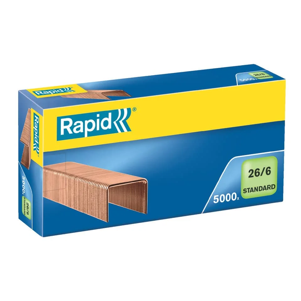 Rapid Heftklammern Standard 26/6, verkupfert (EAN: 7313468621001)