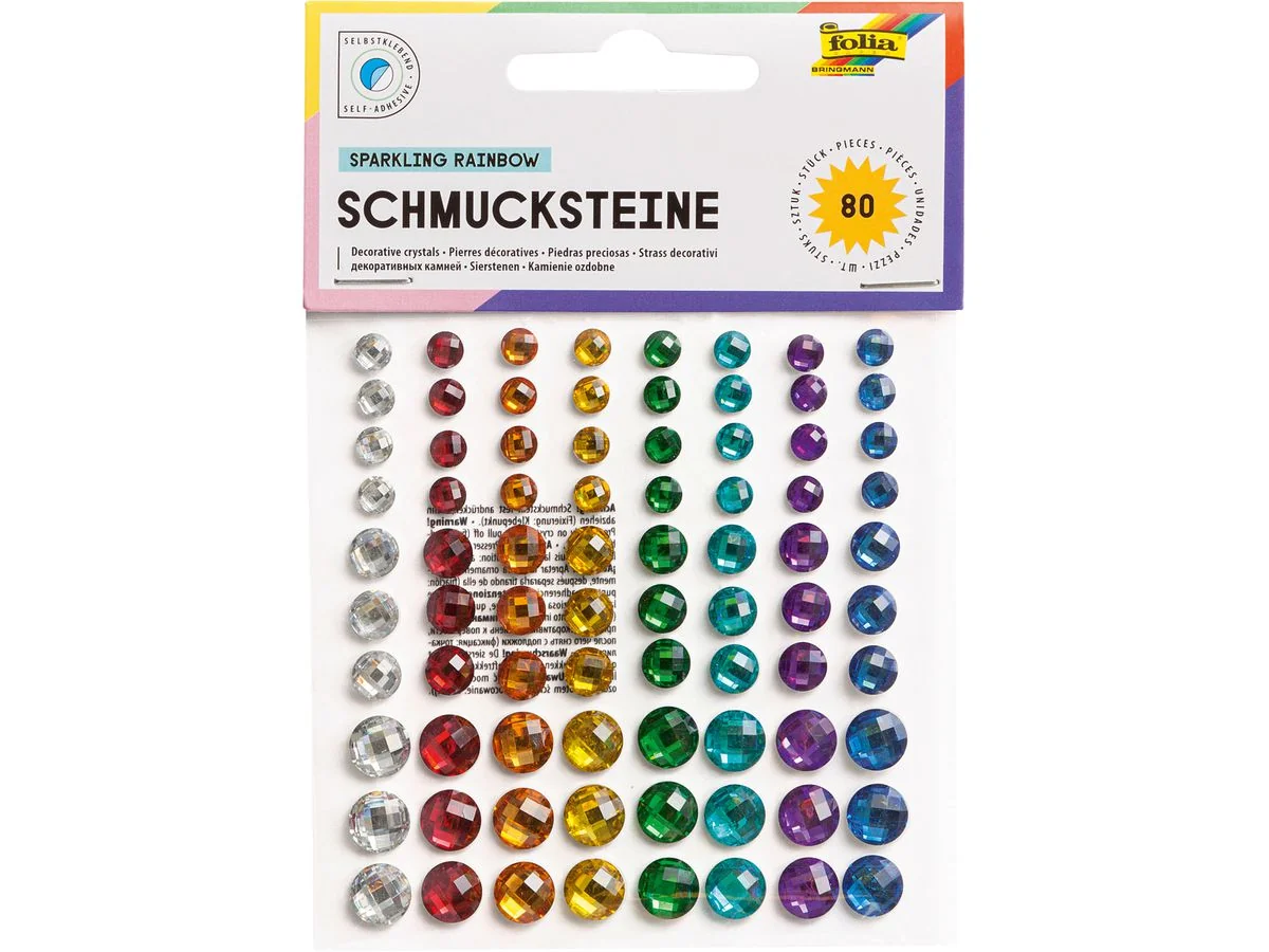 folia Schmucksteine "Rainbow", selbstklebend, sortiert (EAN: 4001868067972)