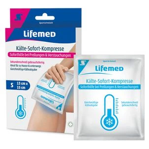 Lifemed Kälte-Sofort-Kompresse, 150 x 130 mm, weiß (EAN: 4251594201229)