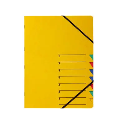 PAGNA Ordnungsmappe "EASY", DIN A4, Karton, 7 Fächer, gelb (EAN: 4013951003521)