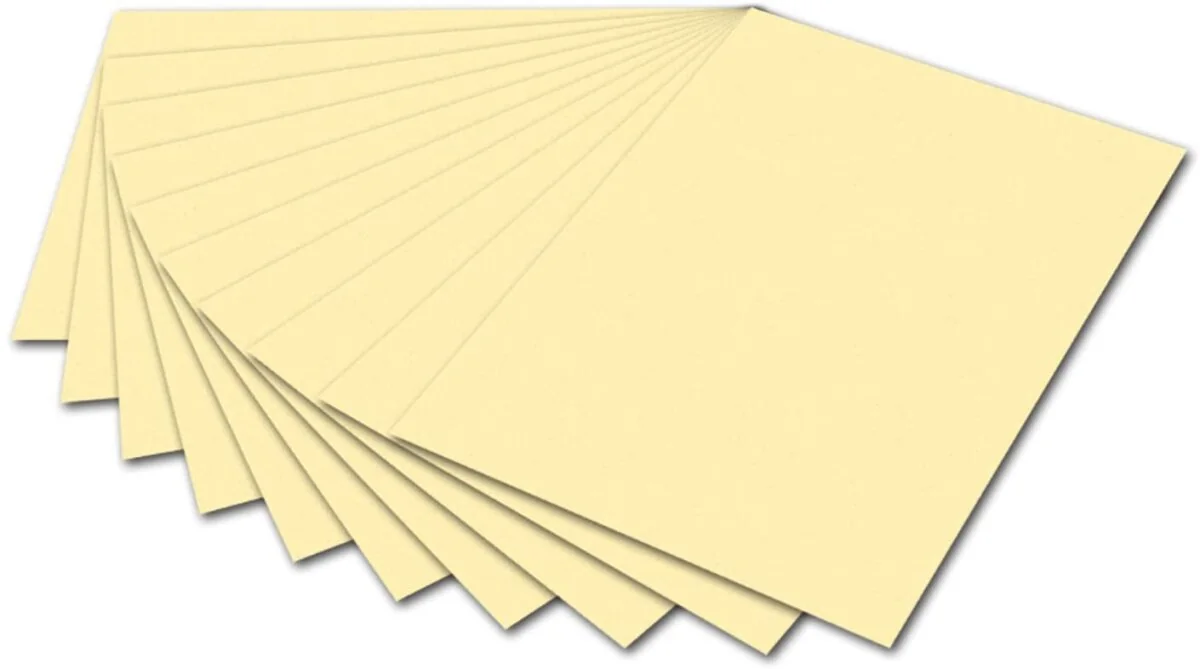 folia Fotokarton, (B)500 x (H)700 mm, 300 g/qm, strohgelb (EAN: 4001868061116)