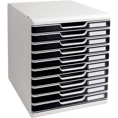 EXACOMPTA Schubladenbox MODULO A4, 10 Schübe, schwarz (EAN: 9002493023987)