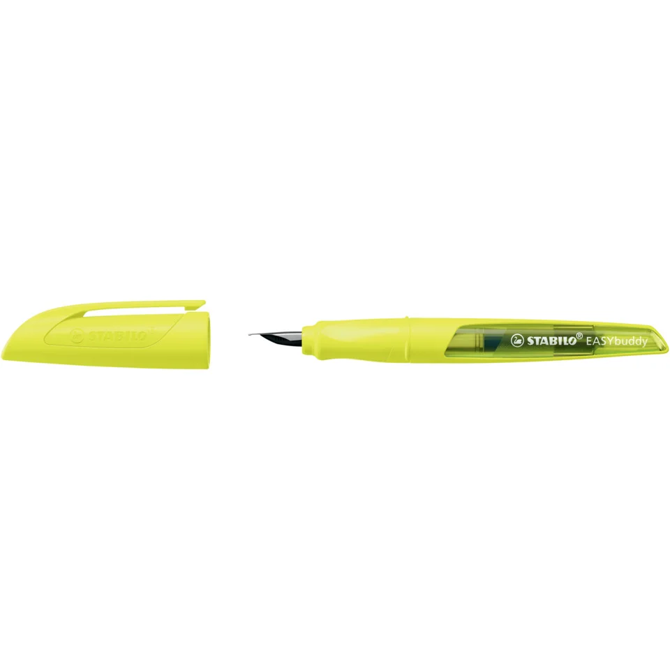 STABILO Füllhalter EASYbuddy NEON L, Linkshänder, neongelb (EAN: 4006381626972)