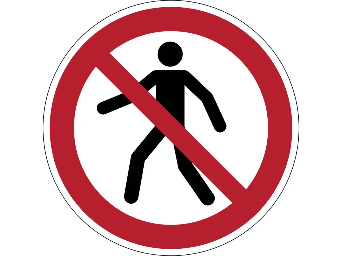 DURABLE Verbotskennzeichen Fußgänger verboten, selbstklebend (EAN: 4005546983455)