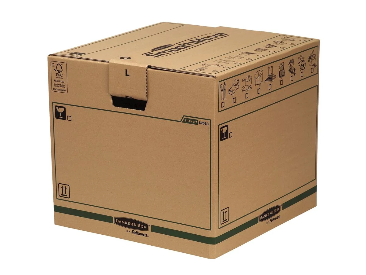 Fellowes BANKERS BOX TRANSIT Umzugskarton SmoothMove, groß, braun (EAN: 0043859607044)